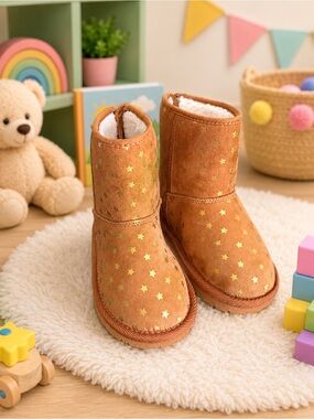 Baby GAP Star Patterned Tan Boots